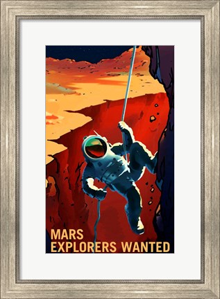 Framed Explorers Wanted Print