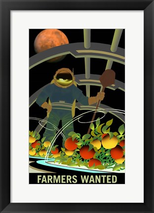 Framed Farmers Wanted Print