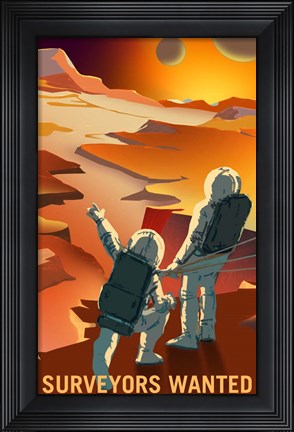 Framed Surveyors Wanted Print