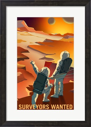 Framed Surveyors Wanted Print