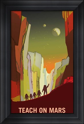 Framed Teach on Mars Print