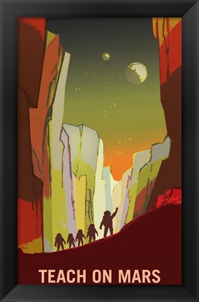 Framed Teach on Mars Print