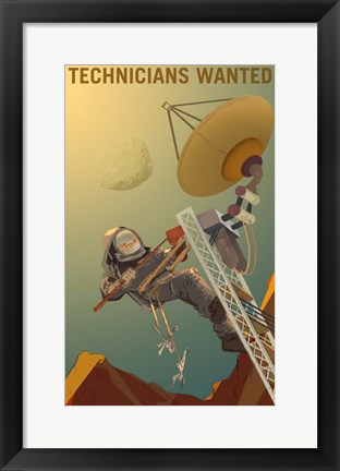 Framed Technicians Wanted Print