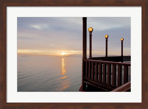 Framed Art Deco Lamposts #3 Print