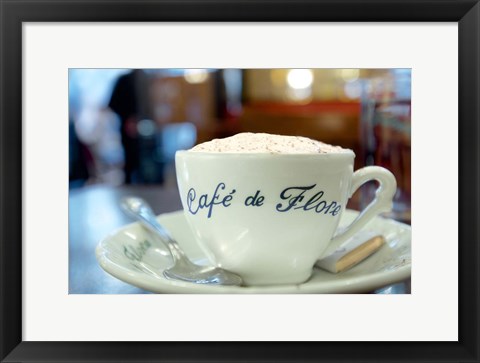 Framed Cafe de Flore Print