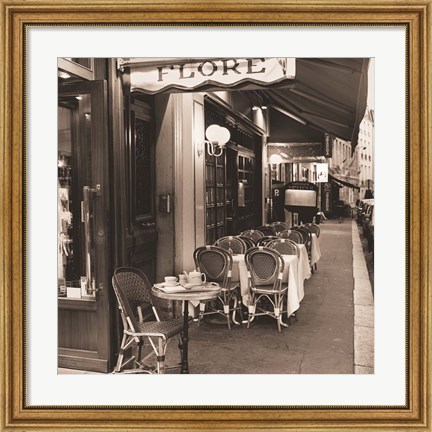 Framed Cafe de Flore Print