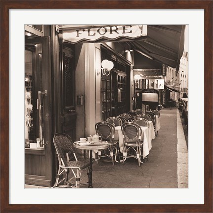 Framed Cafe de Flore Print