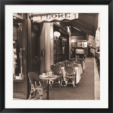 Framed Cafe de Flore Print