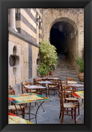 Framed Caffe, Amalfi Print