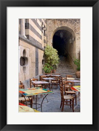 Framed Caffe, Amalfi Print