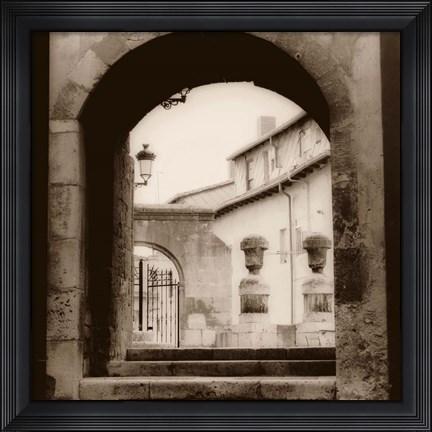 Framed Courtyard in Burgos Print