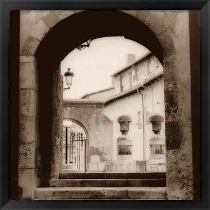 Framed Courtyard in Burgos Print