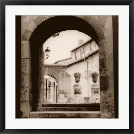 Framed Courtyard in Burgos Print