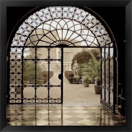 Framed Courtyard In Venezia Print