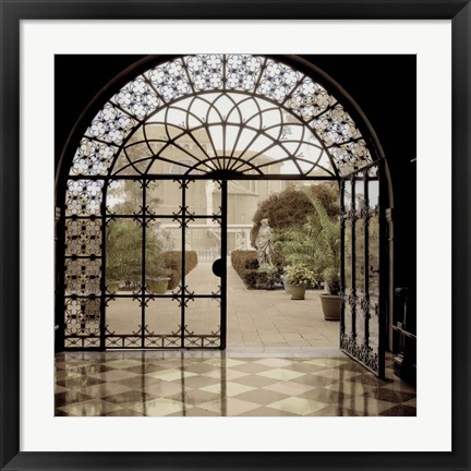 Framed Courtyard In Venezia Print