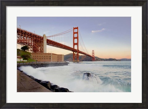 Framed Golden Gate Bridge at Dawn Print