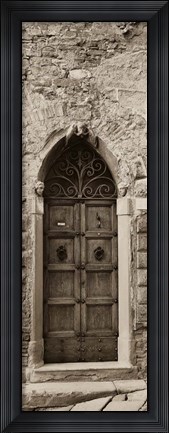Framed La Porta Via, Cortona Print