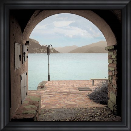 Framed Lakeside Portal Promenade Print