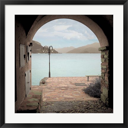 Framed Lakeside Portal Promenade Print