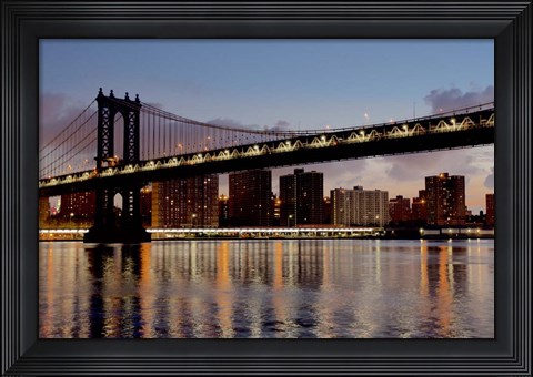 Framed Manhattan Bridge at Dawn Print