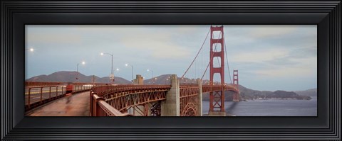Framed Morning Ride on the Bridge #2 Print