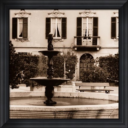 Framed Piazza, Lombardy Print