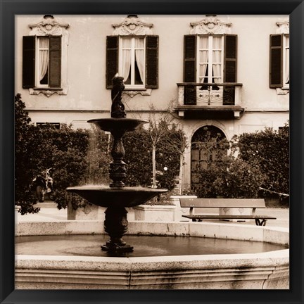 Framed Piazza, Lombardy Print