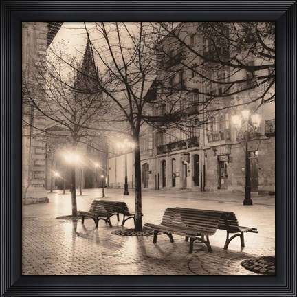 Framed Plaza de Porlier, Oviedo Print