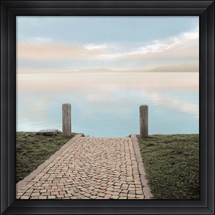 Framed Sunrise Harbor Vista Print