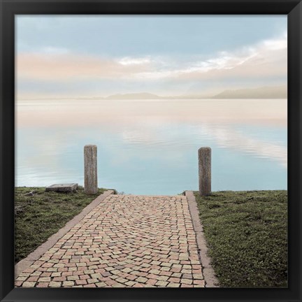 Framed Sunrise Harbor Vista Print