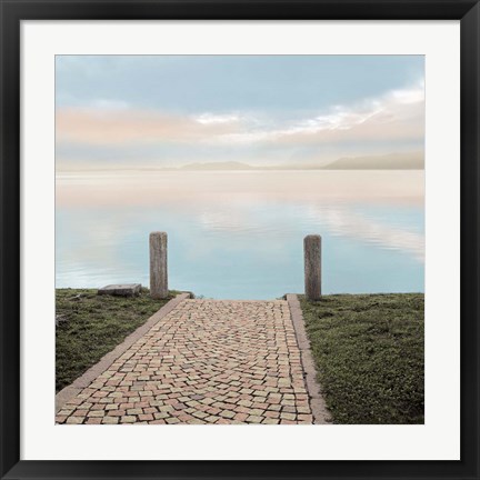 Framed Sunrise Harbor Vista Print