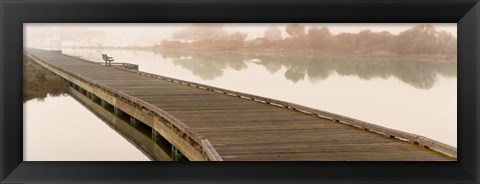 Framed Tranquil Pier Print