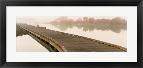 Framed Tranquil Pier Print