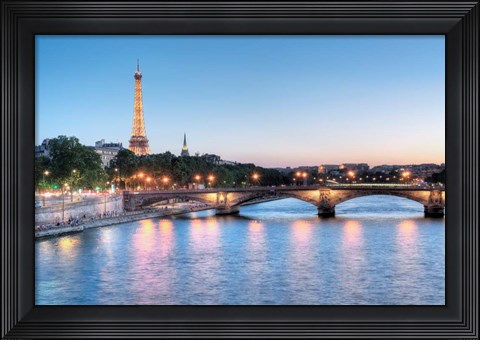 Framed Twilight on the Seine Print