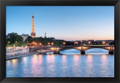 Framed Twilight on the Seine Print