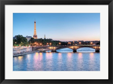 Framed Twilight on the Seine Print