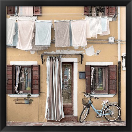 Framed Venetian Bicicletta #1 Print