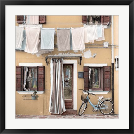 Framed Venetian Bicicletta #1 Print