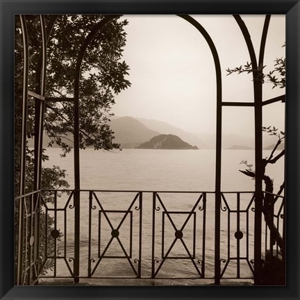 Framed Vista di Lago No. 1 Print