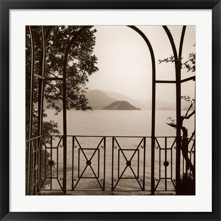 Framed Vista di Lago No. 1 Print