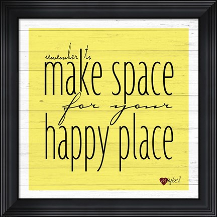 Framed Make Space Print