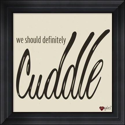 Framed Snuggles and Cuddles I Print