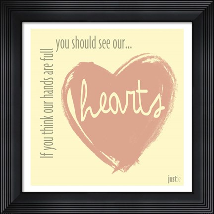 Framed Hearts Print
