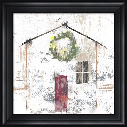 Framed Christmas House Print