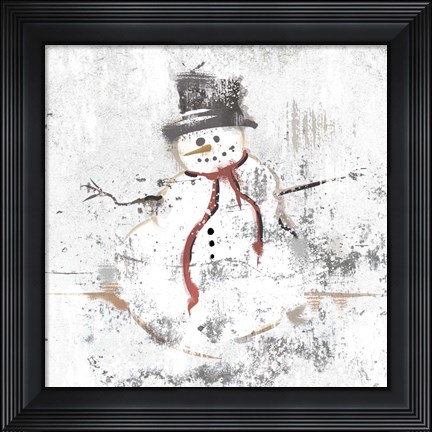 Framed Snowman Print