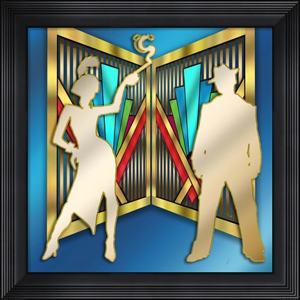 Framed Flapper and Friend Print