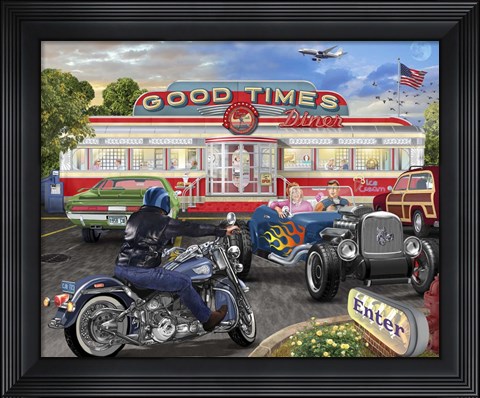 Framed Good Times Diner Print