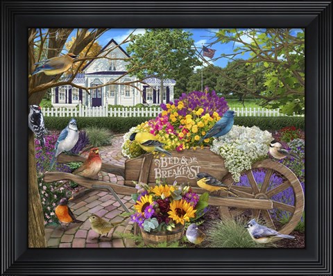 Framed B and B Birds Print