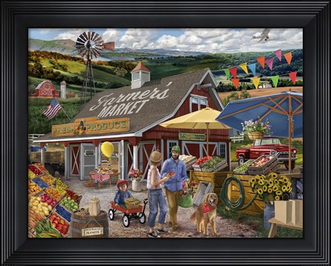 Framed Farmers Market Print