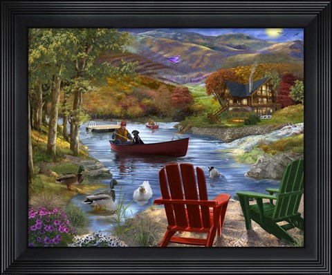 Framed Lake Life Print